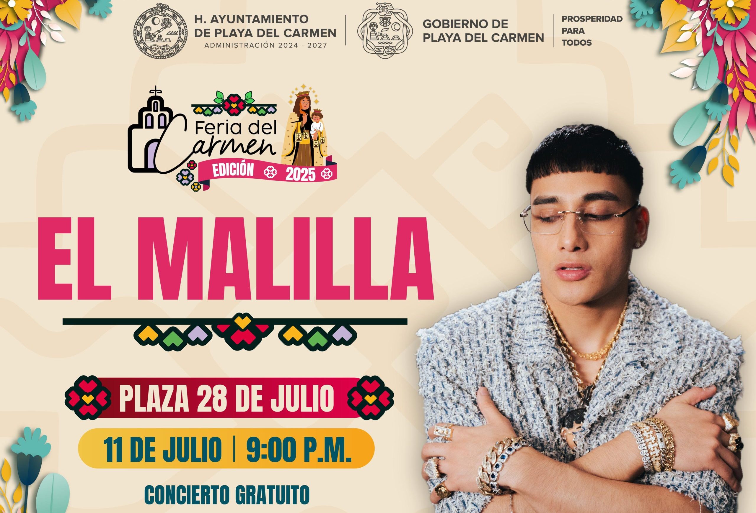 El Malilla llegará a la Feria de Playa del Carmen 2025, anuncia el gobierno de Estefanía Mercado