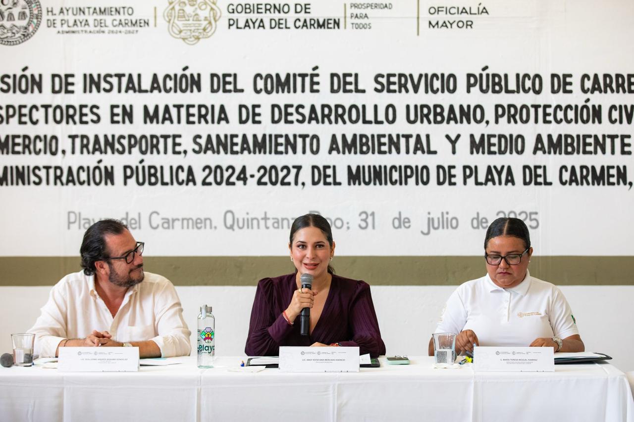 Instala Estefanía Mercado el Comité del Servicio Público de Carrera para Inspectores en Playa del Carmen