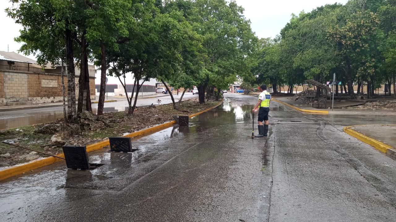 Gobierno de Estefanía Mercado despliega operativo “Tormenta” ante intensas lluvias en Playa del Carmen