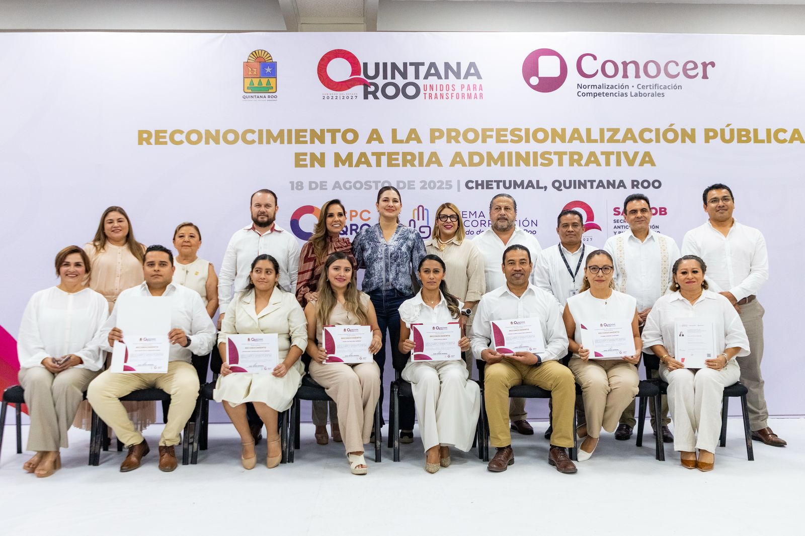 Estefanía Mercado reconoce el esfuerzo de la gobernadora en la profesionalización de los servidores públicos en Quintana Roo