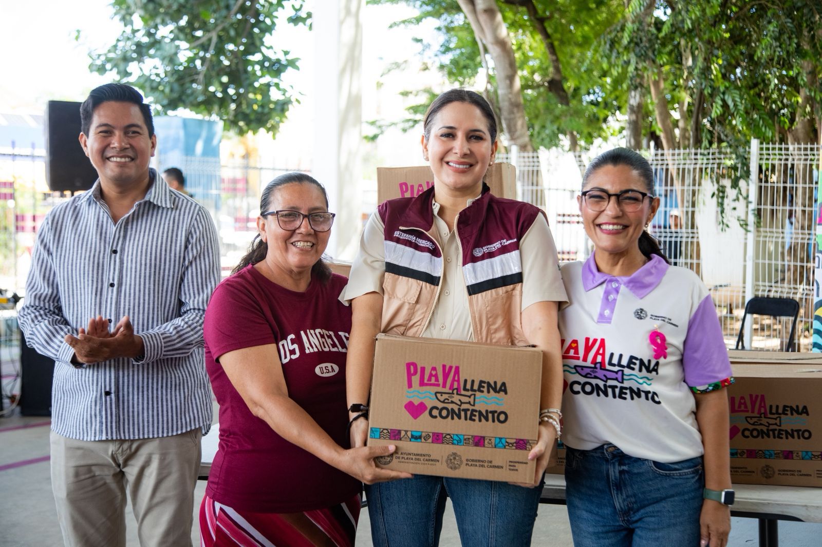 Estefanía Mercado lleva bienestar alimentario a 600 familias de Villas del Sol con el programa “Playa Llena, Corazón Contento”