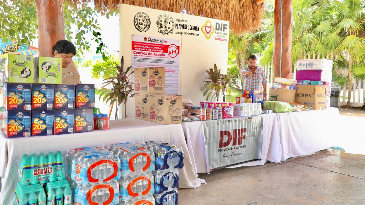 DIF Playa del Carmen habilita centros de acopio en apoyo a familias afectadas por lluvias