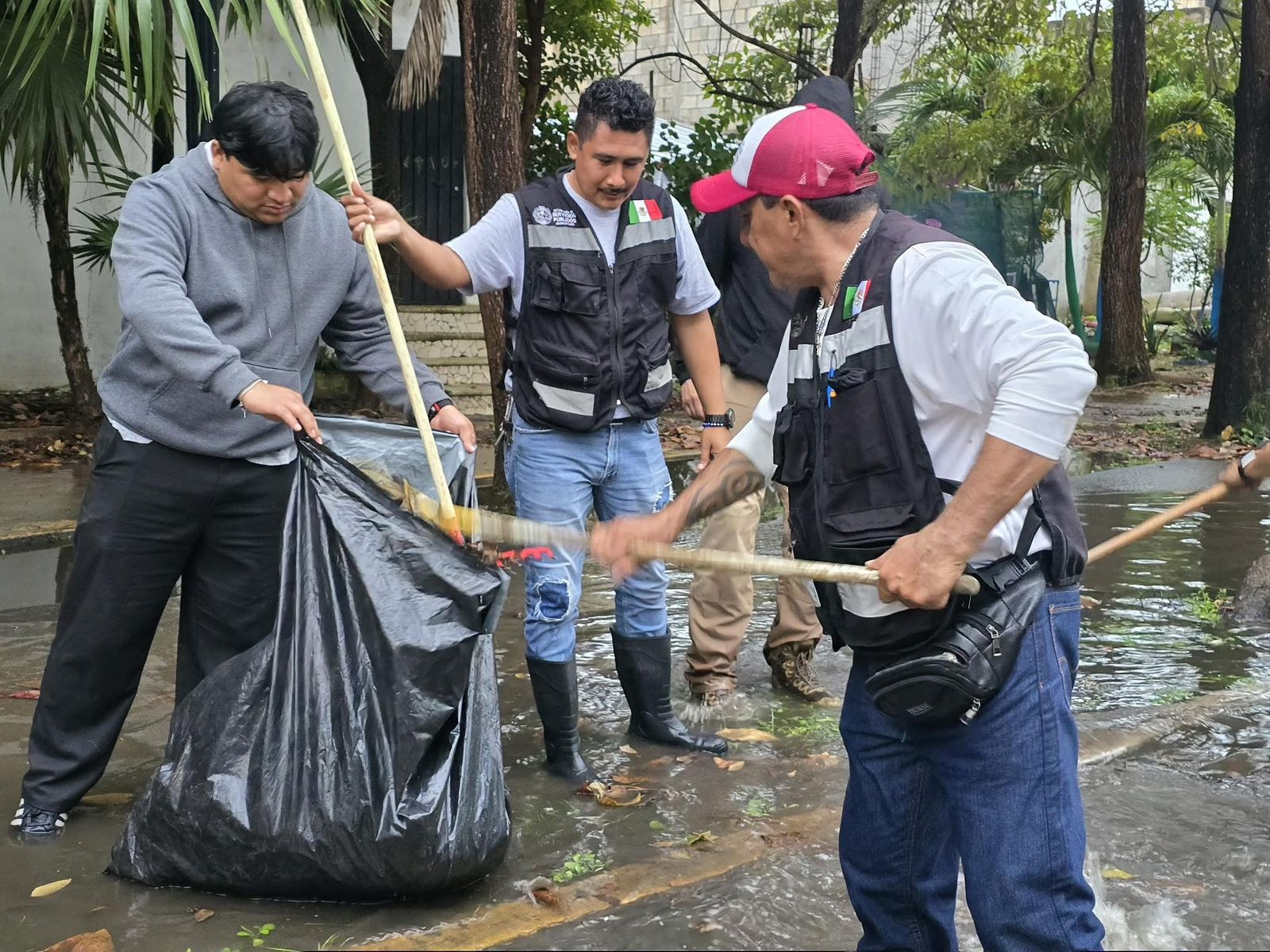 Gobierno de Estefanía Mercado activa “Operativo Tormenta” y ejecuta acciones preventivas y de recuperación tras lluvias en Playa del Carmen