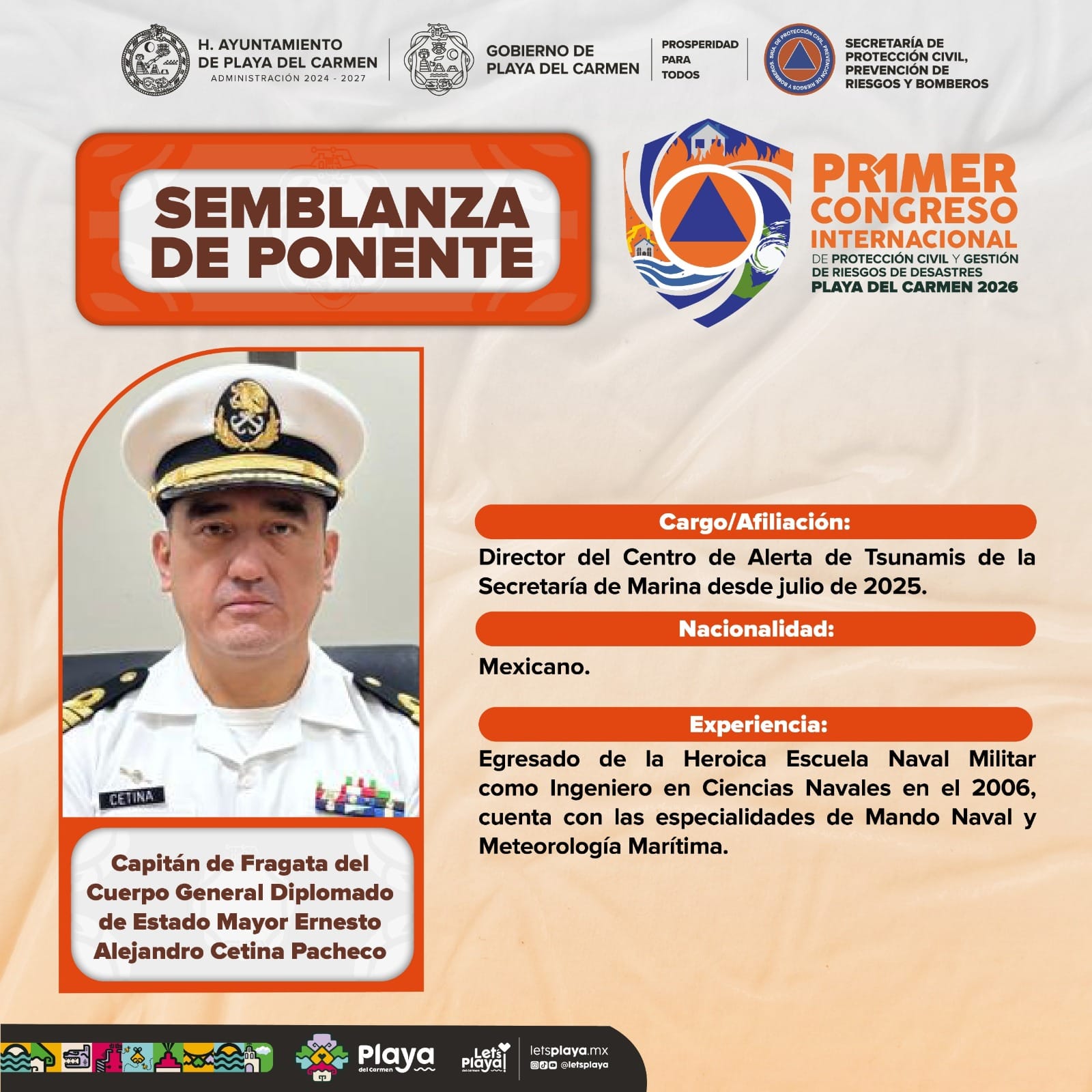 Playa del Carmen reúne a liderazgos nacionales e internacionales en Protección Civil y Gestión de Riesgos