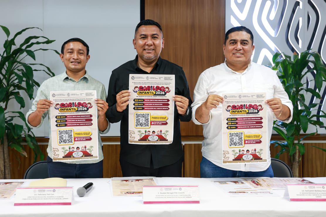 Gobierno de Playa del Carmen convoca a niñas y niños a participar en el Cabildo Infantil 2026